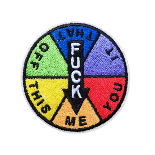 FK ME Patch Lustiger Glücksrad Hook and Loop Patch Meme Tactical Patch mit Hakenverschluss Rückseite Niedlich Bestickte Applikation Zubehör für Rucksäcke, Westen, Jacken, Jeans, Hüte von Anikoocory