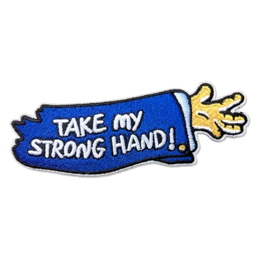 Take My Strong Hand-Patch, lustiger Meme-bestickter Aufnäher mit Klettverschluss-Rückseite, taktischer Aufnäher für Rucksäcke, Trucker-Hüte, Lunch-Taschen, Westen, Jacken von Anikoocory