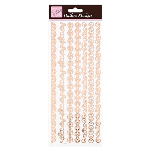 Anita's ANT 810280 Scrapbooking Aufkleber, Rose Gold Auf Weiß, Einheitsgröße von Anita's