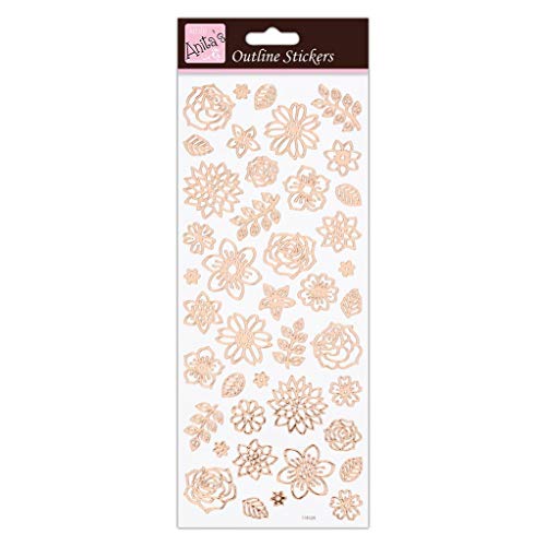 Anita's ANT 810281 Scrapbooking Aufkleber, Rose Gold Auf Weiß, Einheitsgröße von Anita's