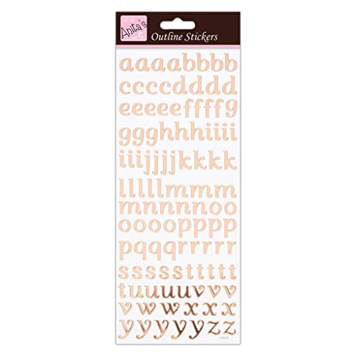 Anita's ANT 810283 Scrapbooking Aufkleber, Rose Gold Auf Weiß, Einheitsgröße von Anita's