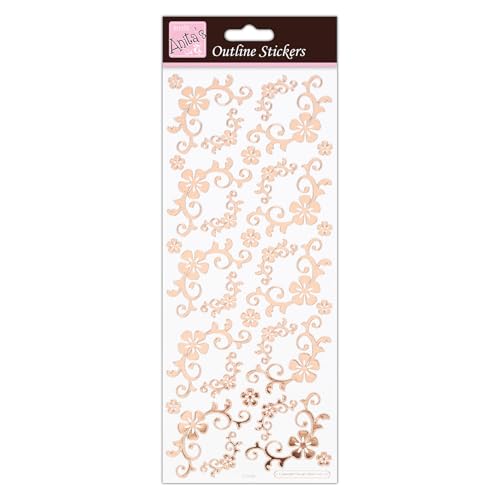 Anita's ANT 810288 Scrapbooking Aufkleber, Rose Gold Auf Weiß, Einheitsgröße von Anita's