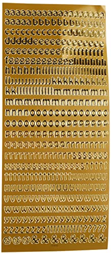 Anitas Kleine Buchstaben Umreißen Aufkleber, Gold von Anita's