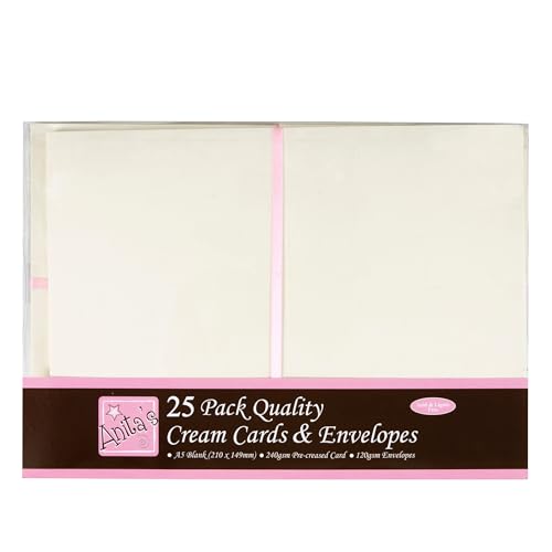 docrafts Anita's Cards/Envelopes A5, Cream, by DOCrafts von Anita's