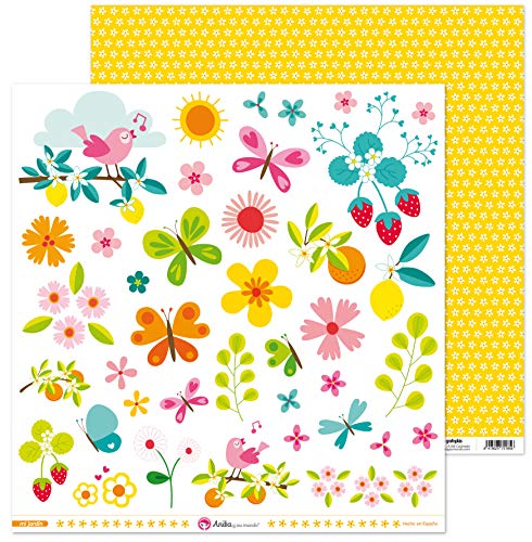 Anita & Seine Welt Kollektion My Garden Scrapbooking, Papier, zuschneidbar, 30,5 x 30,5 cm von Anita y Su Mundo