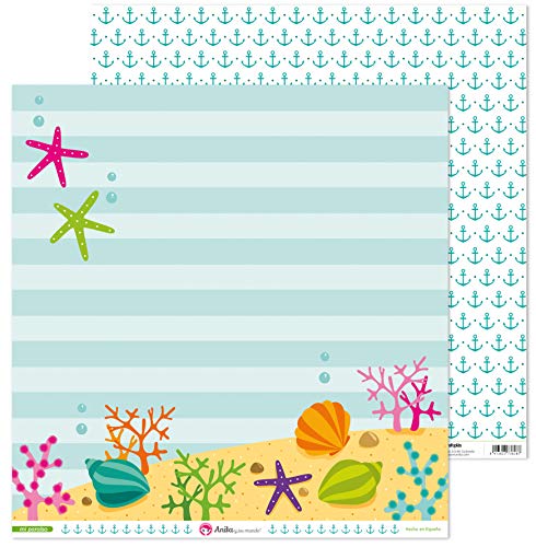 Anita und Seine Welt Kollektion My Paradiso Scrapbooking, Papier, Meer, 30,5 x 30,5 cm von Anita y Su Mundo