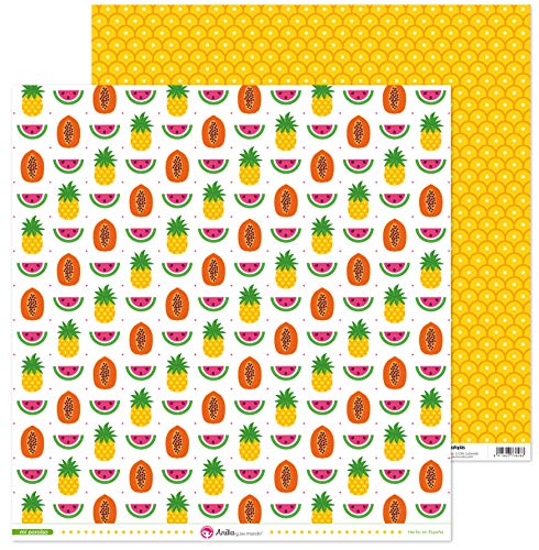 Anita und Seine Welt Kollektion My Paradiso Scrapbooking, Papier, Obst, 30,5 x 30,5 cm von Anita y Su Mundo