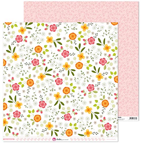 Anita und Seine Welt Kollektion Wir Casamos Scrapbooking-Papier, Papier, Blumen, 30,5 x 30,5 cm von Anita y Su Mundo