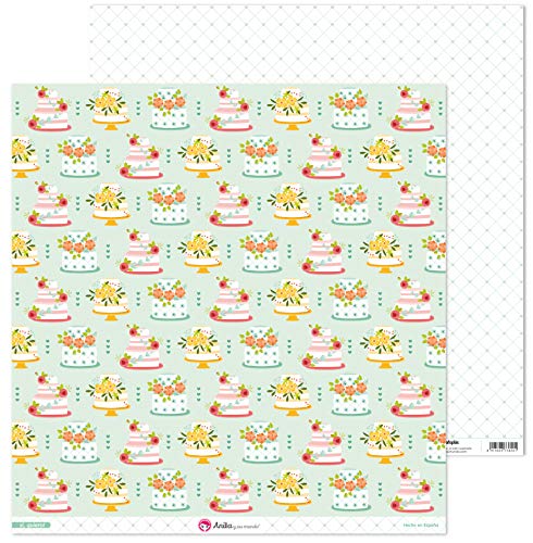 Anita y Su Mundo 37019786 Colección Sí Quiero Scrapbooking-Papier, Kuchen, 30.5 x 30.5 cm von Anita y Su Mundo