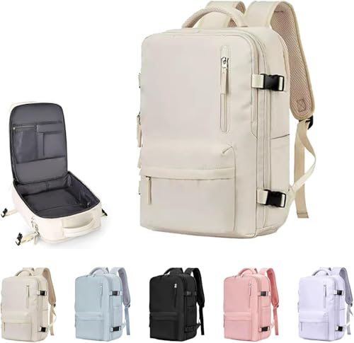 Großer Reiserucksack für Damen, wasserdichter Wanderrucksack, wasserdichter Laptop-Rucksack, Handgepäckrucksack, Turnrucksack (F) von Ankepw