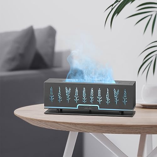 Ankrs Aroma Diffuser mit Flammeneffekt, 200ml Ätherische Öle Diffuser mit 2 Farbe Licht, Luftbefeuchter DuftöL Timer Diffuser Duftlampe für Kinder, Zuhause Büro, Raumduft oder Yoga von Ankrs