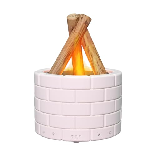 Flame Aroma Diffuser für Ätherische Öle 280ml, Duftöl Diffuser mit Lagerfeuer Flammeneffekt, Luftbefeuchter mit Touch-Steuerung, Diffusor für Ätherische Öle mit 4 Timer, für Schlafzimmer Yoga Büro von Ankrs