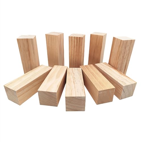 10 Stück Lindenholzschnitzblöcke, 15 x 5 x 5 cm, unlackierte Holzblöcke, Whittling Wood Blocks für Holzschnitzerei von Anktily
