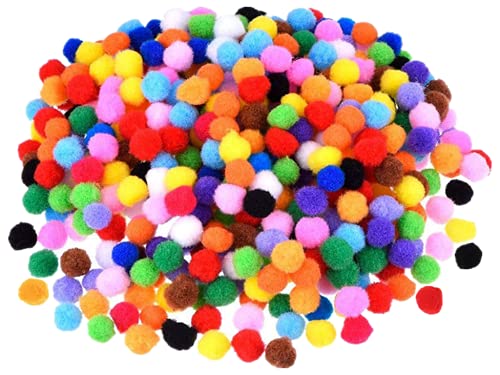 Anlising 2000 Stück Flauschigen Pompons,Pompons Basteln,Bunt Mini Pompons,Bunte Pompom Craft Pom,Plüsch Bälle,Pom Pom Set,Sortiert Pompons Mini für Handwerk DIY Deko Hobby Supplies(Mehrfarbig) von Anlising