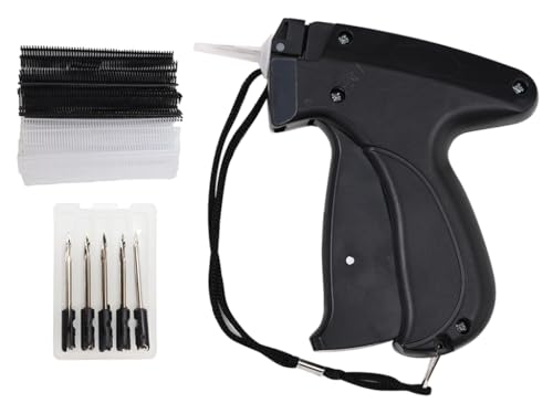 Anlising Etikettierpistole Set,Etiketten Pistole Kleidung mit 6 Ersatznadeln + 1000 Heftfäden,Etikett Pistole für Kleidung,Preisschild Heftpistole,Heftpistole Etikettiermaschine,Label Pistole(Schwarz) von Anlising