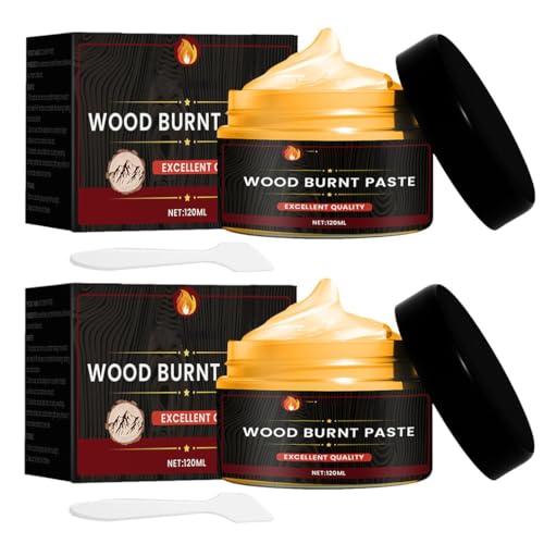 Anloximt 2 STÜCK Holzbrennpaste - Wood Burning Paste - Scorch Holzbrennpaste Für Holz Und Basteln - Holzverbrennungsgel Einfach Aufzutragende Brennpaste Für Holzhandwerk Verbrennungsgel von Anloximt