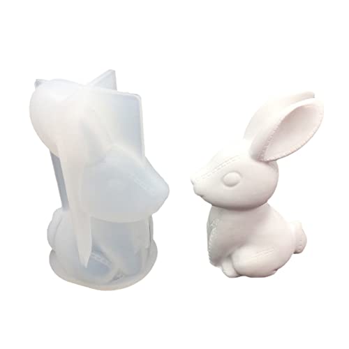 Anloximt 3D Kaninchen Harz Formen, Kaninchen Figur Epoxidharz, Silikonformen Hase, Dekofigur Gießharz Für Osterdeko Kinder Basteln Handwerk Ostern Dekoration von Anloximt