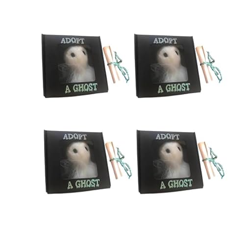 Anloximt 4Pack Adoptieren Sie EIN Gespenst in Einer Box weißer Wolle Filz Gespenst und winzige Schnecke Set Adoptieren Sie EIN Gespenst Gespenst Filzpuppe niedlich Halloween Gespenst Geschenk von Anloximt