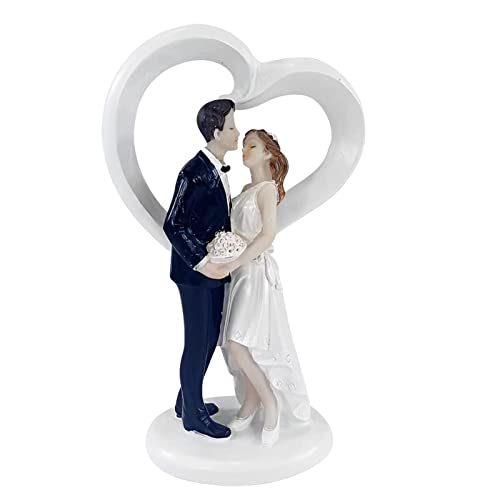 Anloximt Hochzeit Braut und Bräutigam für Kuchen Braut Bräutigam Kuchen Topper Figuren Harz Braut Bräutigam Figur Hochzeitstorte Topper lustige Paar Statue für Verlobung Hochzeit Jahrestag von Anloximt