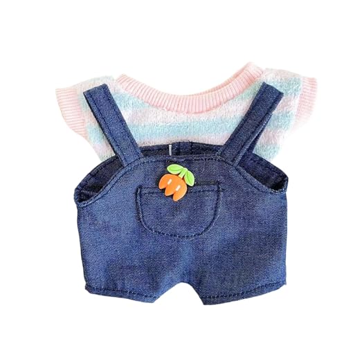 Anloximt Overalls und Oberteile für Puppen, 20 cm Puppenkleidung | 20cm Puppe Cartoon Tops Süße Overalls Kleidung | Entzückende Rollenspiel-Outfits, Plüschpuppen, verkleiden sich für Schlafzimmer und von Anloximt