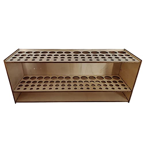 Anloximt Pinselhalter aus Holz 67 Löcher Schreibtischständer Pinsel-Organizer Pinselhalter Organizer Pinselregal für Bleistifte, Stifte, Pinsel von Anloximt