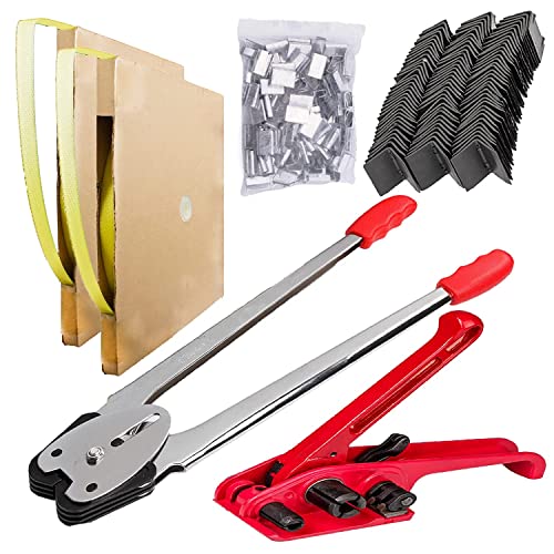 Manuelle Umreifungsset PET/PP-Umreifung Verpackungsmaschine Verpackungswerkzeug für 12-16 mm Umreifung,incl 200 m Spannriemen,100 Clips,100 Eckschutz Manuelle Umreifungsset PET/PP-Umreifung Verpackungsmaschine Verpackungswerkzeug für 12-16 mm Umreifung,incl 200 m Spannriemen,100 Clips,100 Eckschutz von Anmas Power