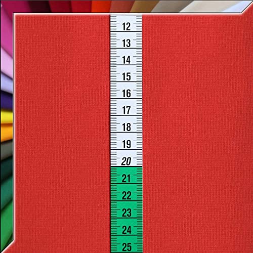 Bündchenstoff Schlauchware - 140 cm XXL Breite in ca. 60 Farben - Oeko-Tex Standard 100 - ab 25cm Länge (Rot) von Anna Kudella Bündchenstoff