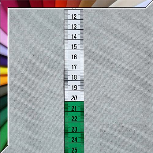 Bündchenstoff Schlauchware - 140 cm XXL Breite in ca. 60 Farben - Oeko-Tex Standard 100 - ab 25cm Länge (Grau) von Anna Kudella Bündchenstoff