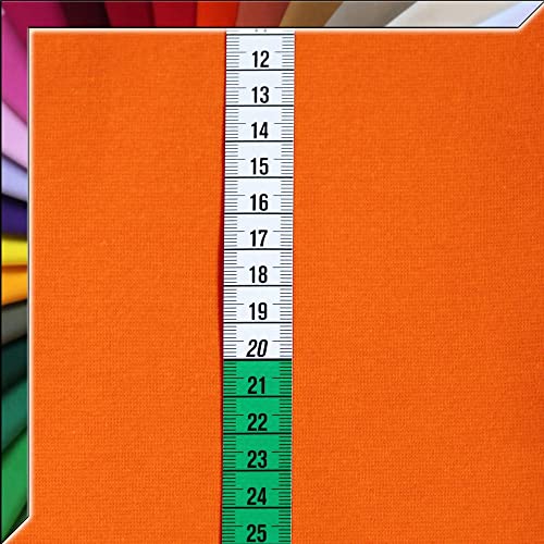 Bündchenstoff Schlauchware - 140 cm XXL Breite in ca. 60 Farben - Oeko-Tex Standard 100 - ab 25cm Länge (Orange) von Anna Kudella Bündchenstoff