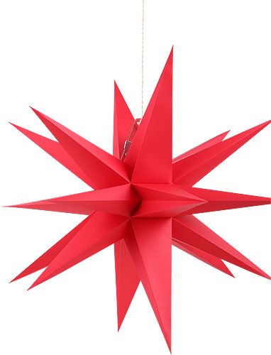 Annaberger Faltstern - Rot, 35 cm - Hängendes Ornament aus Papier für Weihnachten von Annaberger Faltsterne