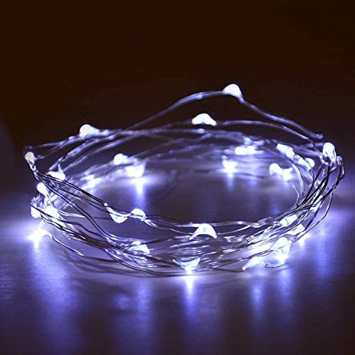 Annefly 2PACK 2m LED Lichterkette 20 LEDs kleine Lichterkette Batterie wasserdicht batteriebetrieben Innen Außen für Party, Weihnachten, Halloween, Hochzeit, tolle Schlafzimmer Deko (Warmweiß) von Annefly