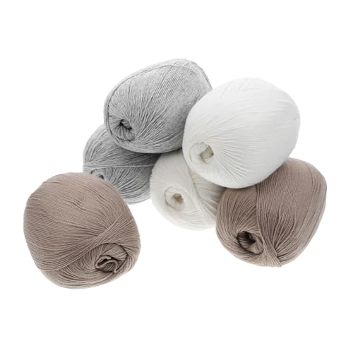 6 Kaschmirgarn Garn für Schals Kuschelige Wollgarne DIY Garnset Garn zum Basteln zu Hause handgemachtes Wollgarn Garn für Mode leichtes Garn handgewebtes Garn Strickgarn Garnknäuel Anneome von Anneome