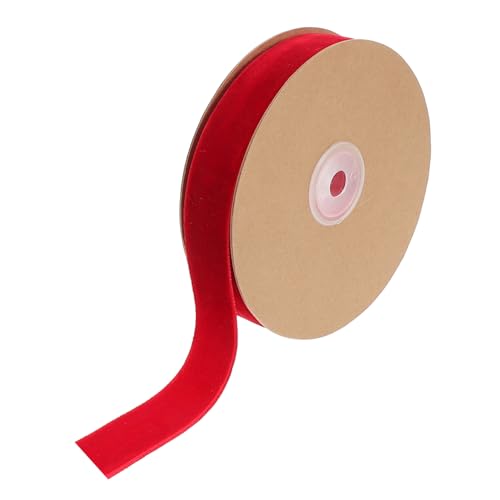 Anneome 1 Rolle Beflockungsband Dekoband Schleifenband Kommunikation Partydekoration bastelideen Party-Verpackungsband Band für Partyband Festival-Handwerksband Bänder Nylon rot von Anneome