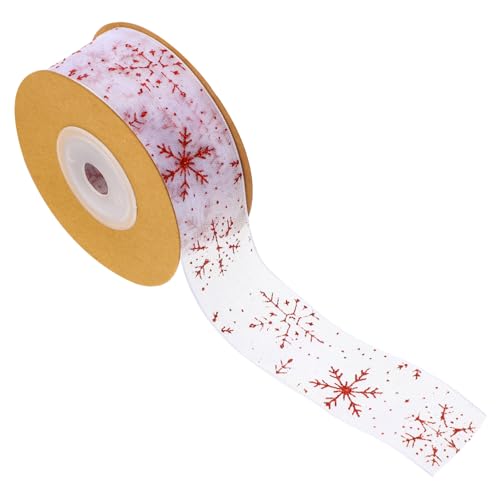 Anneome 1 Rolle Transparentes Schneeflockenband Vintage Spitzenband Weihnachtsbaum Für Weihnachten Diy Handwerk Machen Schleifenband Weihnachtsbänder Partybänder Polyester Rot von Anneome