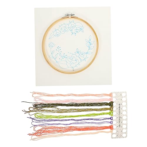 Anneome 1 Satz Stickerei-Kit Blumen-Kit Kreuzstichpackungen Pflanzen-Kits Basteln für Erwachsene embroidery kit embroidery set handgefertigtes Kunsthandwerk Kreuzstich-Set Baumwolle von Anneome