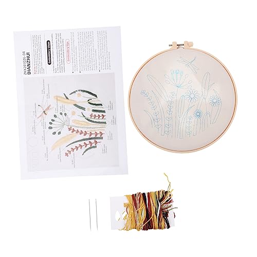 Anneome 1 Satz Stickmaterialpaket Frau Stickwerkzeuge gestempeltes Sticktuch kreatives Stickset embroidery kit home decor sticken kreuzstich anfänger Stickwerkzeuge für Anfänger Leinen von Anneome