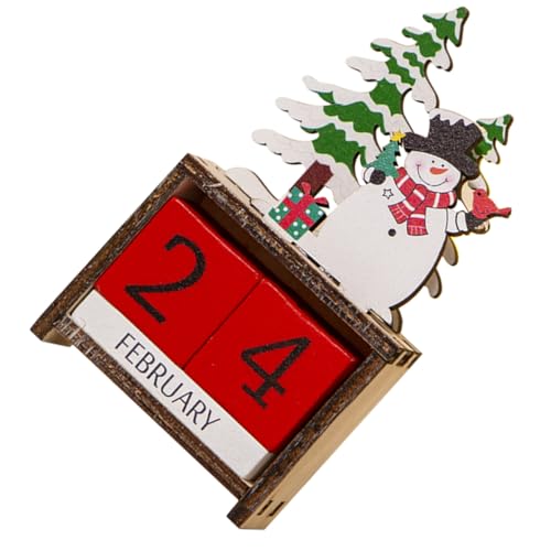 Anneome 1 Satz Weihnachtskalender Wiederverwendbarer Adventskalender Weihnachten Adventskalender Feiertags-countdown-kalender Weihnachtsschmuck Tischdekoration Für Weihnachten Holz von Anneome