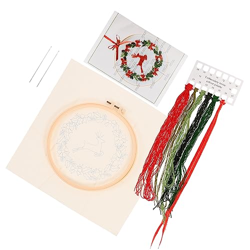 Anneome 1 Satz Weihnachtskreuzstich Ornament-Sets sticken handwerk werkzeug Starter-Kit für Handstickerei DIY Stickset zum Thema Weihnachten Weihnachtsstickstiche Baumwollkleidung von Anneome