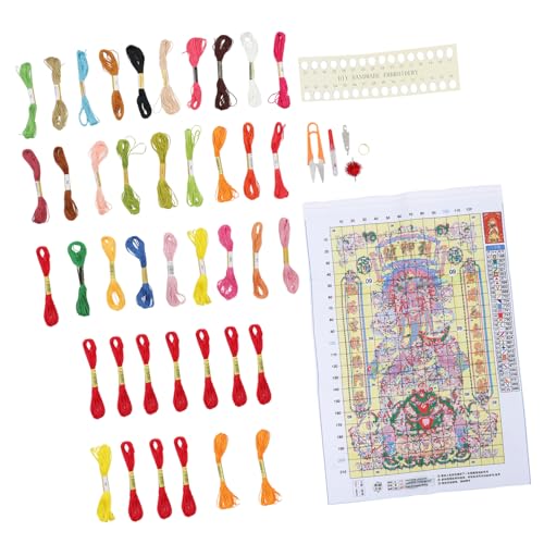 Anneome 1 Satz des reichtums kreuzstich stickmotive embroidery kit strickliselset Stickset für Anfänger Kreuz im chinesischen Stil werkzeug Sticken für Anfänger Stickset selber machen von Anneome