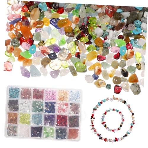 Anneome 1 Schachtel natürlicher Kies Quarz-Edelsteinsplitter DIY-Edelstein-Kit Schmuck Abstandsperlen Perle aus Stein DIY-Kits natursteinperlen schmucksteine Perle selber machen Lose Perle von Anneome