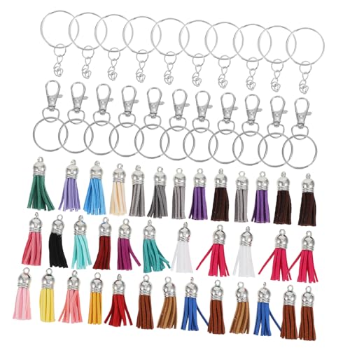 Anneome 1 Set DIY Keychain Hängen Bunte Quaste Kreative Schlüsselanhänger Machen von Anneome