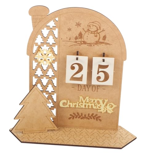 Anneome 1 Set Weihnachtsparty Dekoration Weihnachts Countdown Kalender Holz Heimkalender Weihnachtsbaumschmuck von Anneome