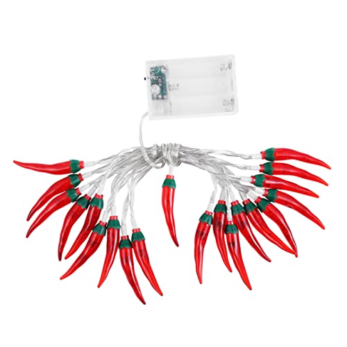 Anneome 10M Chili Lichterkette Streifen Licht Chili Design Lichter für Weihnachtsdekoration Festival Lampe String für Zuhause von Anneome