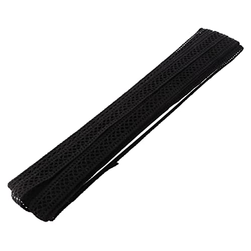 Anneome 10 Elastische Spitze Vintage-stoff Weißes Seidenband Spitze Für Hochzeitskleid Spitzenkante Spitzendekor Spitze Zum Basteln Brautspitzenbesatz Weiße Quaste Black Baumwollfaden von Anneome