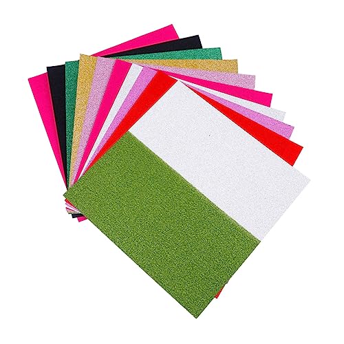 Anneome 100 Stück 1 Satz Silberner Glitzer Karton Zum Anfassen DIY Material Scrapbooking Glitzerpapier Glitzer Origami Papier von Anneome