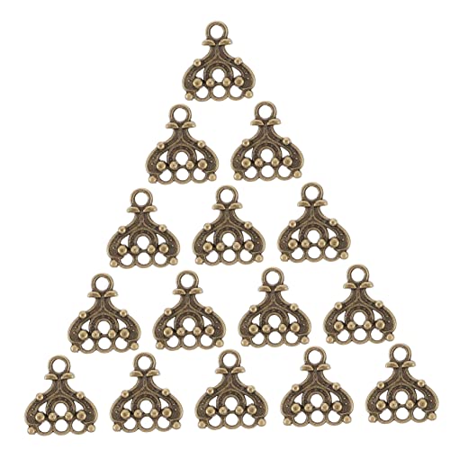 Anneome 100 Stück Schmuckanhänger DIY Schmuckverbinder Bastelzubehör Dekorative Anhänger für Schmuckherstellung und Dekoration Für Zubehör Halskette Charms Bronze Verbinder Mehrloch Schmuck von Anneome