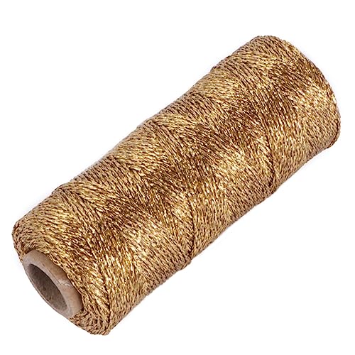 Anneome 100m Goldene Baumwollschnur Für DIY Handwerksprojekte Dekorative Kordel Für Hochzeiten Partys Und Kreative Bastelarbeiten 3 Fädig 1mm von Anneome