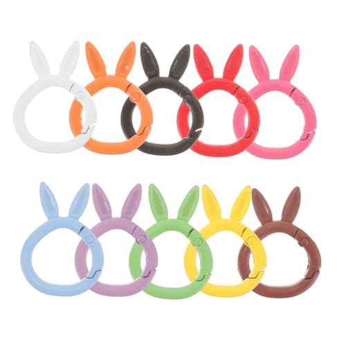 Anneome 10St Hase Schlüsselanhänger roststop schlüsselanhänger bunt Schlüsselanhänger Clips Schlüsselanhänger mit Etiketten Herstellung Schlüsselanhänger selber machen Metallschlüsselring von Anneome