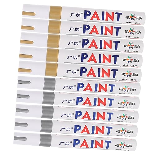 Anneome 10St Schnell trocknender Lackstift weißer Lackstift Graffiti-Werkzeuge Pinsel acrylstifte steine bemalen acrylic paint brushes Marker zum Zeichnen von Linien Stift für Kunstmalerei von Anneome