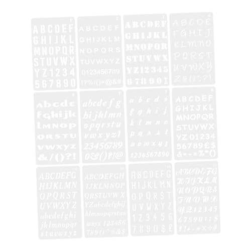 Anneome 12 Blatt Kontovorlage Schablone Basteln Kunststoff Alphabet Stanzformen Buchstabenform Alphabetform Buchstaben Und Zahlenformen von Anneome